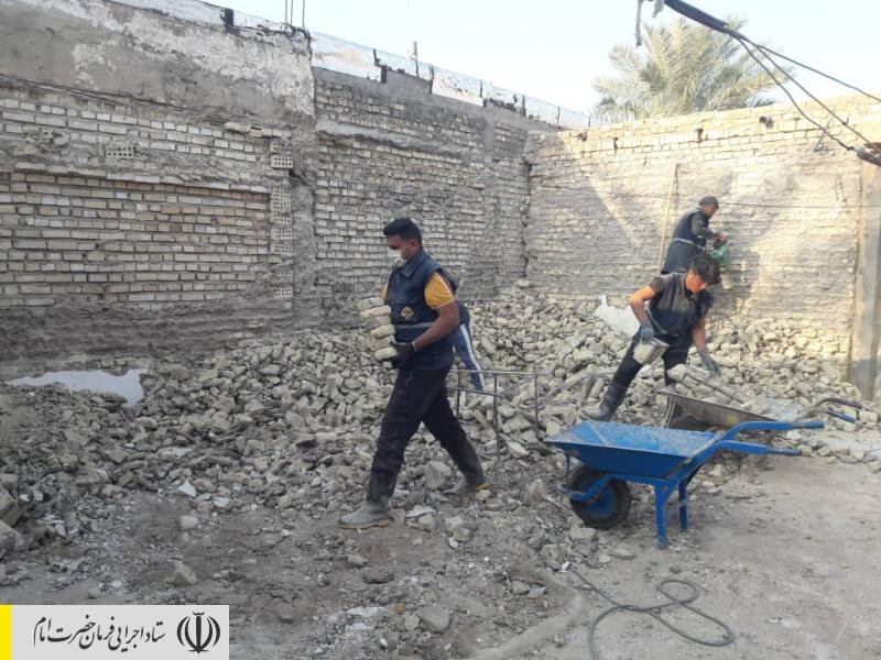 ادامه ساخت و بازسازی منازل مردم سیل زده خوزستان توسط ستاد اجرایی فرمان امام