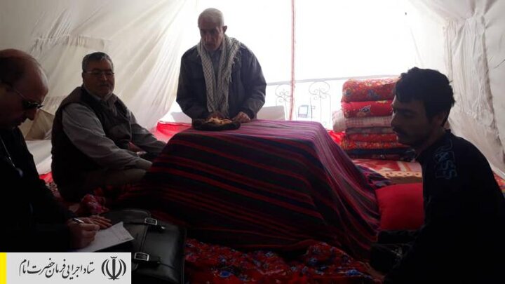 ارائه خدمات درمانی و پزشکی رایگان کاروان سلامت احسان ستاد اجرایی فرمان حضرت امام (ره) در مناطق زلزله زده آذربایجان شرقی