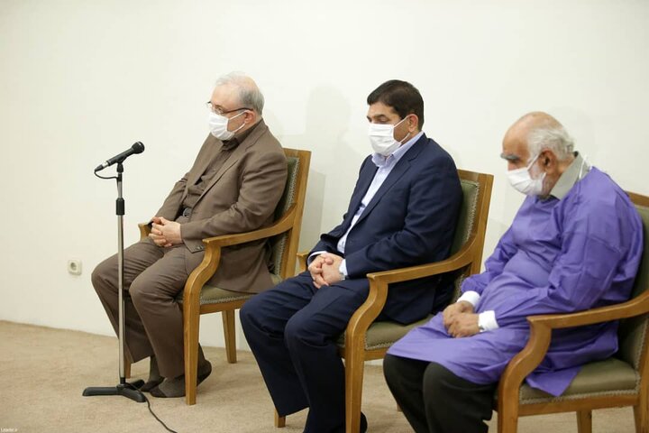 گزارش دکتر مخبر در محضر رهبرانقلاب درخصوص اقدامات ستاد اجرایی فرمان امام درخصوص مقابله با کرونا