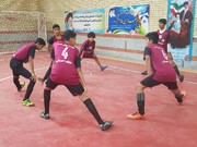 تصاویری از آماده سازی سالن وتمرین تیمها برای مسابقات استانی فوتبال خیابانی محلات بوشهر