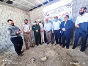 بازدید از مدرسه دو کلاسه در حال ساخت در روستای صباء شهر وحدتیه