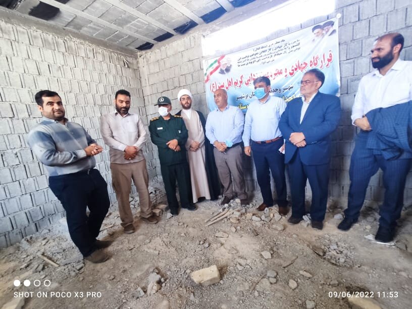 بازدید از مدرسه دو کلاسه در حال ساخت در روستای صباء شهر وحدتیه