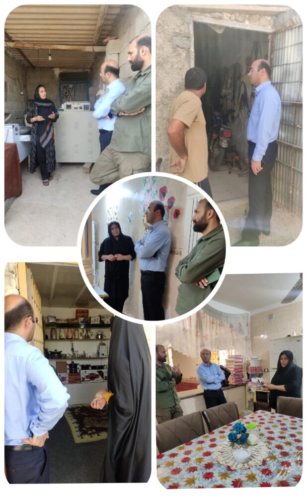 بازدید مدیر منطقه ۳ بنیاد برکت از کارگاههای راه اندازی شده با حمایت های این بنیاد در شهرستان بوشهر