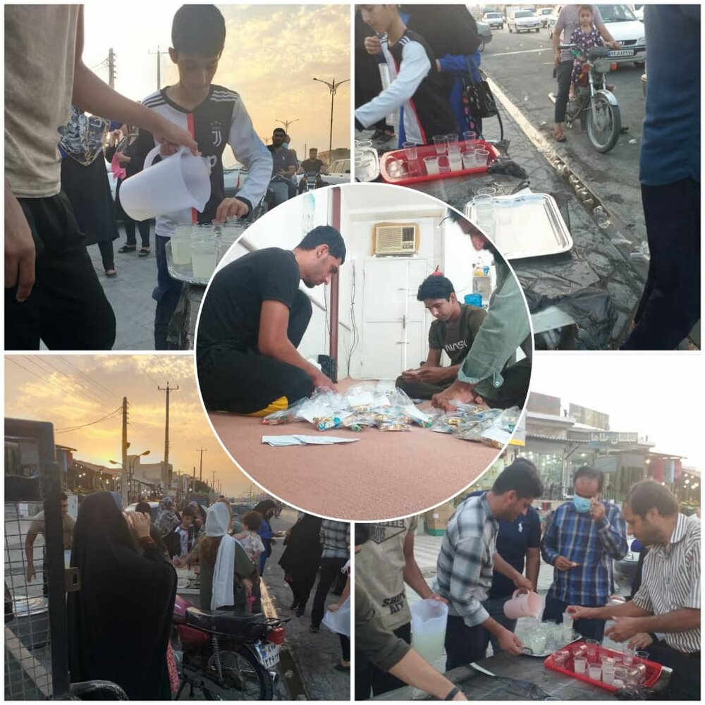 برپایی ایستگاه صلواتی در شب عید سعید غدیر 