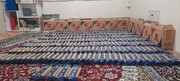 تهیه و توزیع بسته های کمک معیشتی در شهرستان زاوه