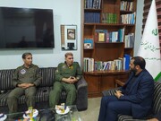دیدار امیر صدقی فرمانده پایگاه ششم شکاری شهید یاسینی بوشهر با مدیرکل ستاد در استان