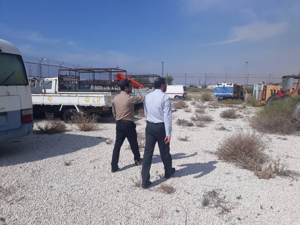 بازدید مدیرکل ستاد استان از بارانداز شماره یک میدان کاکتوس محل نگهداری خودروهای ستاد