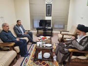 دیدار مدیرکل ستاد استان با آیت اله حسینی بوشهری نائب رئیس مجلس خبرگان رهبری