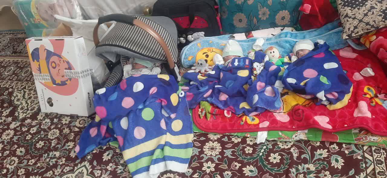 حمایت از خانواده دارای فرزند سه قلو در استان خراسان جنوبی