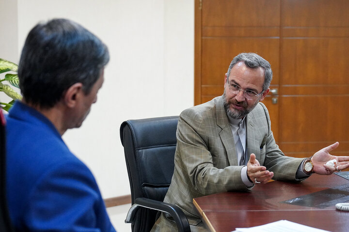 دیدار حسن حسن نتاج صلح دار نماینده مردم بابل در مجلس شورای اسلامی با رئیس ستاد اجرایی فرمان امام