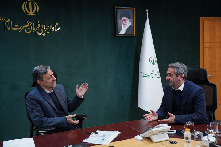 دیدار احد بیوته نماینده مردم اردبیل، نمین، نیر و سرعین در مجلس شورای اسلامی با رئیس ستاد اجرایی فرمان امام