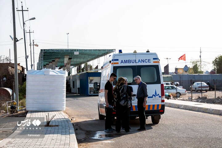 از نگاه رسانه/ خدمت‌رسانی بیمارستان سیار برکت در عمود ۹۸۹ به زائران اربعین حسینی