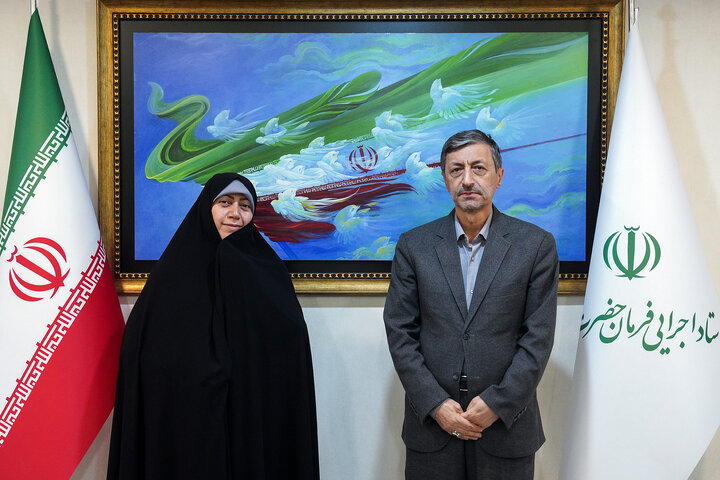 دیدار فاطمه محمدبیگی نماینده مردم قزوین، آبیک و البرز در مجلس شورای اسلامی با رئیس ستاد اجرایی فرمان امام