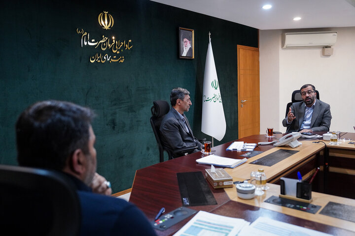 دیدار عباس گودرزی نماینده مردم بروجرد در مجلس شورای اسلامی با رئیس ستاد اجرایی فرمان امام