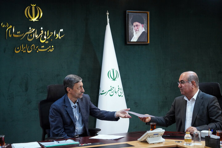 دیدار غلامرضا دهقان ناصرآبادی نماینده مردم کازرون در مجلس شورای اسلامی با رئیس ستاد اجرایی فرمان امام