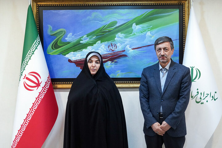 دیدار شهین جهانگیری نماینده مردم ارومیه در مجلس شورای اسلامی با رئیس ستاد اجرایی فرمان امام