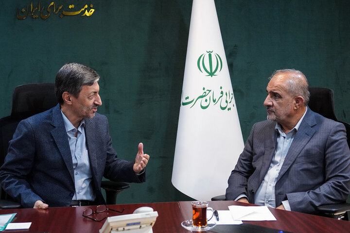 دیدار محمد جواد عسکری نماینده مردم داراب و زرین‌دشت در مجلس شورای اسلامی با رئیس ستاد اجرایی فرمان امام