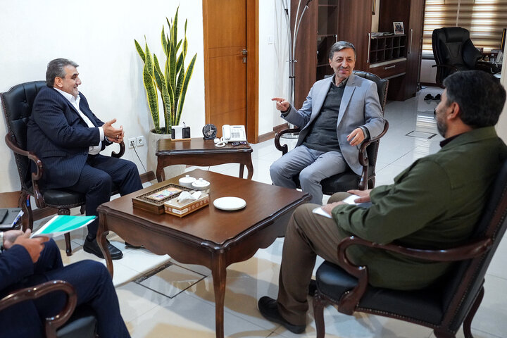 دیدار محمدجواد کولیوند استاندار سمنان با سید پرویز فتاح رئیس ستاد اجرایی فرمان امام