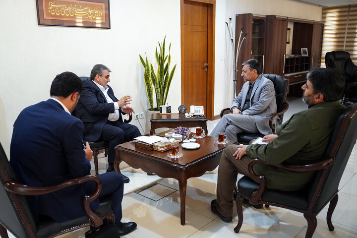 دیدار محمدجواد کولیوند استاندار سمنان با سید پرویز فتاح رئیس ستاد اجرایی فرمان امام