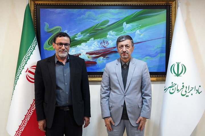 دیدار مصطفی طاهری نماینده مردم زنجان و طارم در مجلس شورای اسلامی با رئیس ستاد اجرایی فرمان امام