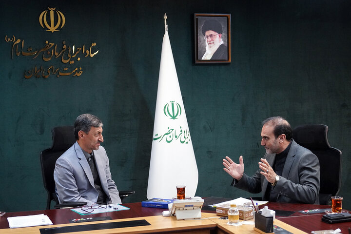 دیدار حبیب قاسمی نماینده مردم شهرضا و دهاقان در مجلس شورای اسلامی با رئیس ستاد اجرایی فرمان امام