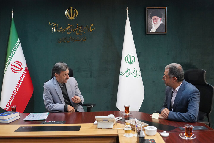 دیدار شاهرخ رامین نماینده مردم دماوند و فیروزکوه در مجلس شورای اسلامی با رئیس ستاد اجرایی فرمان امام