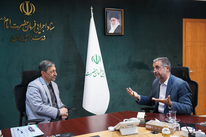 دیدار شاهرخ رامین نماینده مردم دماوند و فیروزکوه در مجلس شورای اسلامی با رئیس ستاد اجرایی فرمان امام