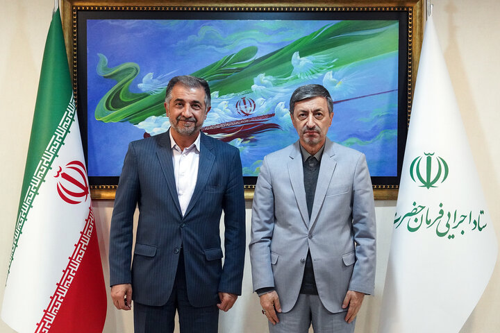 دیدار شاهرخ رامین نماینده مردم دماوند و فیروزکوه در مجلس شورای اسلامی با رئیس ستاد اجرایی فرمان امام