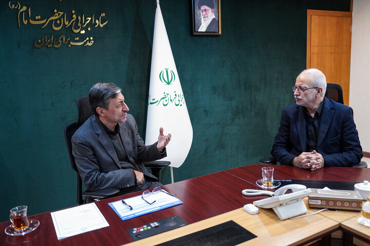 دیدار حسین محمدزاده نماینده مردم درگز در مجلس شورای اسلامی با رئیس ستاد اجرایی فرمان امام 