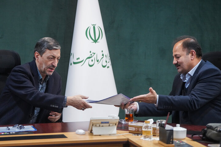 دیدار حسنعلی محمدی نماینده مردم فسا در مجلس شورای اسلامی با رئیس ستاد اجرایی فرمان امام