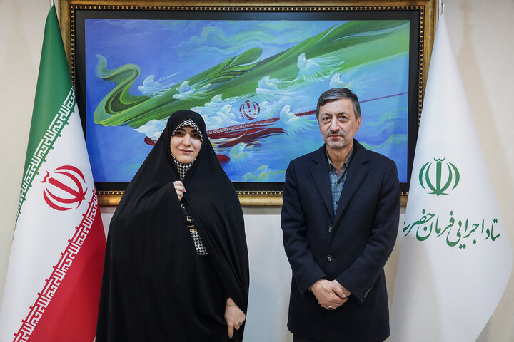 دیدار زینب قیصری نماینده مردم تهران، ری، شمیرانات، اسلامشهر و پردیس در مجلس شورای اسلامی با رئیس ستاد اجرایی فرمان امام