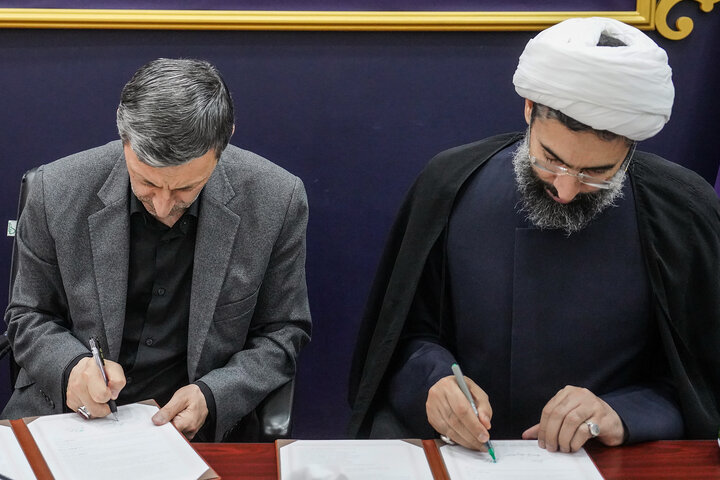 امضای تفاهم‌نامه همکاری مشترک در دیدار فتاح با رئیس نهاد نمایندگی مقام معظم رهبری در دانشگاه‌ها