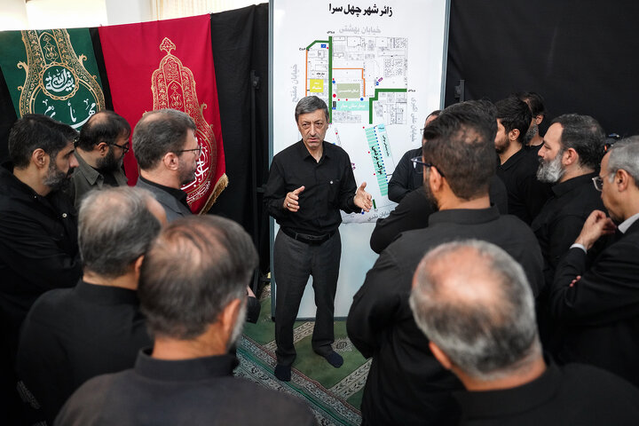 بازدید رئیس ستاد اجرایی فرمان امام از روند آماده‌سازی زائرشهر چهل‌سرا برای وداع با رهبر شهید انقلاب 