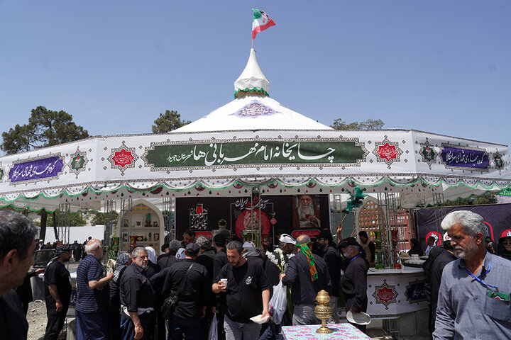 نخستین روز خدمت‌رسانی به عزاداران رهبر شهید انقلاب در زائرشهر چهل‌سرا