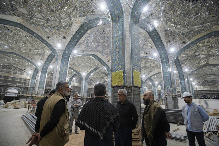 بازدید رئیس ستاد اجرایی فرمان امام(ره) از روند ساخت صحن عقیله بنی‌هاشم(س) در عتبه‌ حسینی