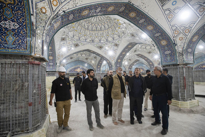 بازدید رئیس ستاد اجرایی فرمان امام(ره) از روند ساخت صحن عقیله بنی‌هاشم(س) در عتبه‌ حسینی