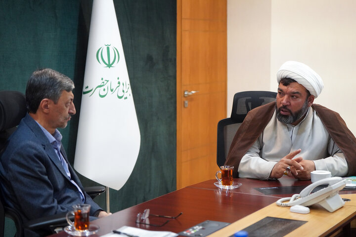 دیدار محمد سبزی نماینده مردم ساوه و زرندیه در مجلس شورای اسلامی با رئیس ستاد اجرایی فرمان امام