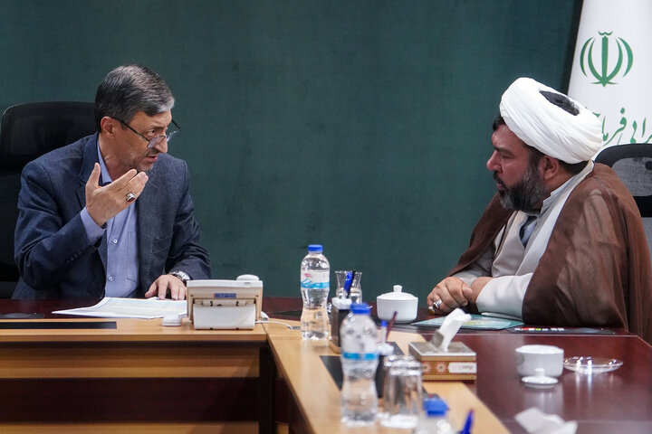 دیدار محمد سبزی نماینده مردم ساوه و زرندیه در مجلس شورای اسلامی با رئیس ستاد اجرایی فرمان امام