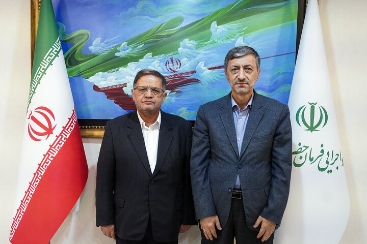 دیدار محمد مهدی مفتح نماینده مردم تویسرکان در مجلس شورای اسلامی با رئیس ستاد اجرایی فرمان امام