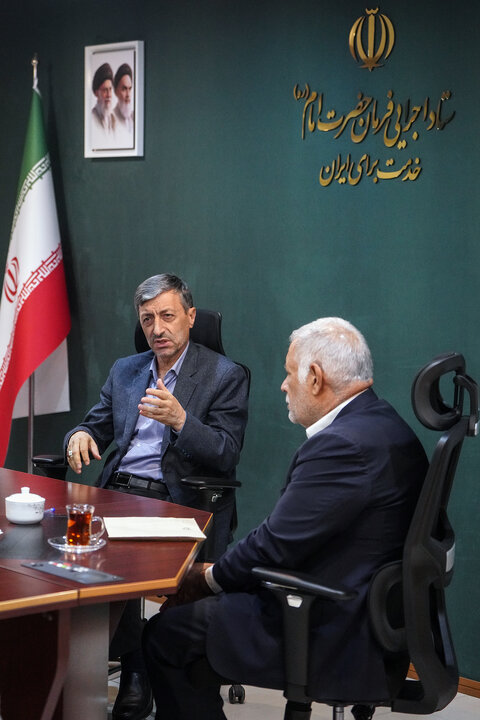 دیدار شهباز حسن پور نماینده مردم کرمان و راور در مجلس شورای اسلامی با رئیس ستاد اجرایی فرمان امام