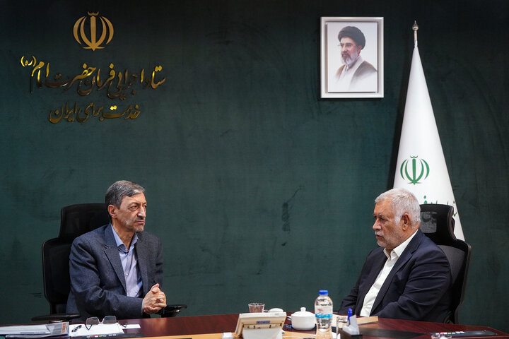 دیدار شهباز حسن پور نماینده مردم کرمان و راور در مجلس شورای اسلامی با رئیس ستاد اجرایی فرمان امام