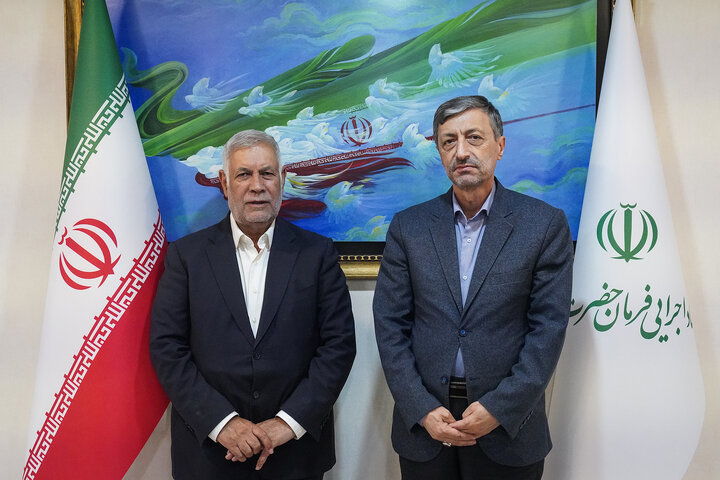 دیدار شهباز حسن پور نماینده مردم کرمان و راور در مجلس شورای اسلامی با رئیس ستاد اجرایی فرمان امام