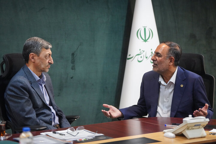 دیدار منصور شکرالهی نماینده مردم کهنوج در مجلس شورای اسلامی با رئیس ستاد اجرایی فرمان امام